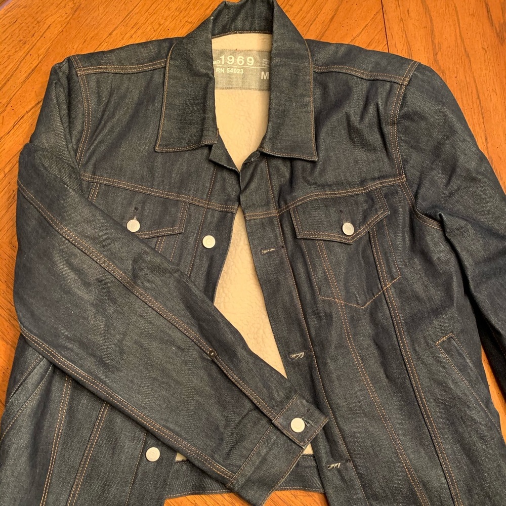 Gap Denim Jacket with Faux Sherpa Lining